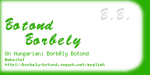 botond borbely business card
