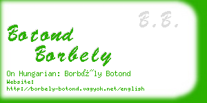 botond borbely business card